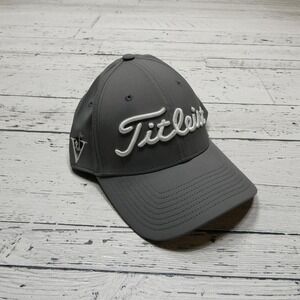 Titleist Hat Cap Strap Back Gray Tour Performance Embroidered Golf Mens Script